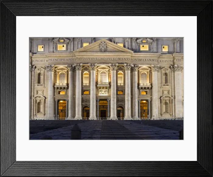 Framed Print : Europe, Italy, Lazio, Rome, Vatican City. Front of St. Peter Basilica Framed Print : Europe, Italy, Lazio, Rome, Vatican City. Front of St. Peter Basilica