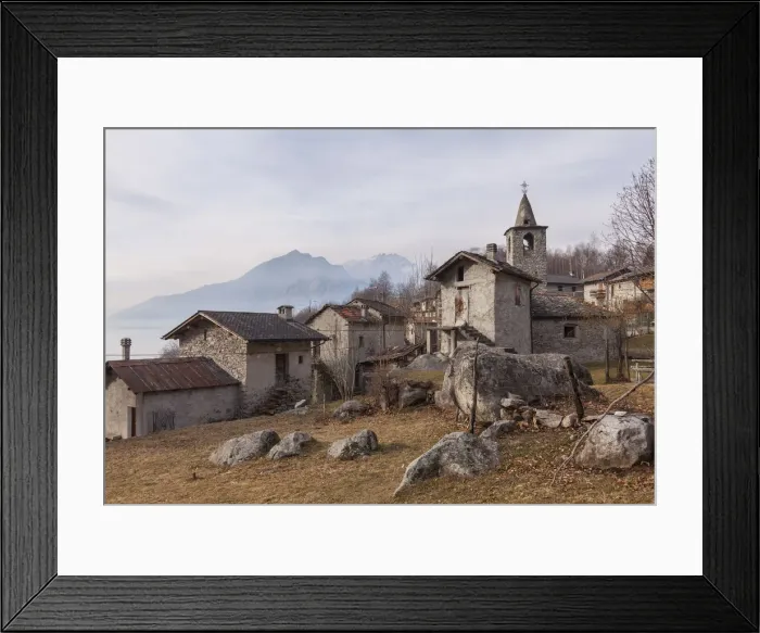 Framed Print : San Giorgio, Tracciolino trail, Codera valley, Sondrio province, Lombardy, Italy, Europe