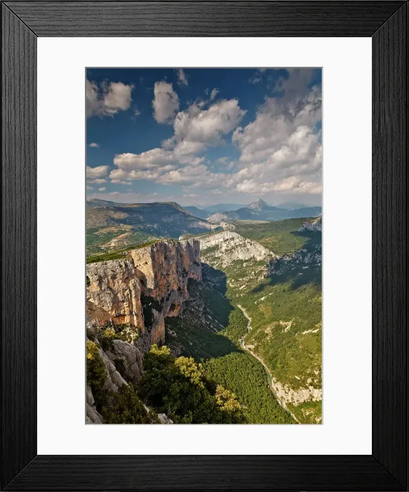 Framed Print : Gorges of Verdon, Provence, France. A panoramic view of canyon