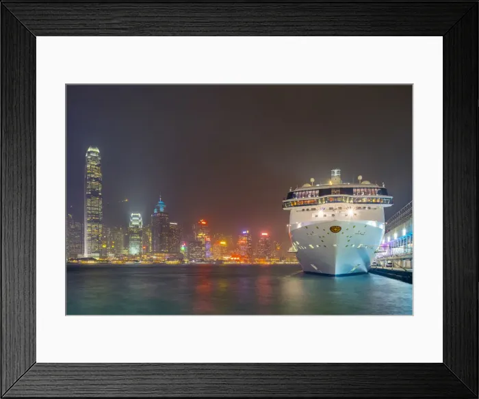 Framed Print : Star Cruises cruiseliner at Ocean Terminal cruise terminal and buildings on Hong Kong Framed Print : Star Cruises cruiseliner at Ocean Terminal cruise terminal and buildings on Hong Kong