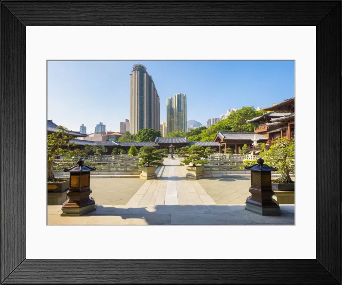 Framed Print : Chinese gardens at Chi Lin Nunnery, Wong Tai Sin district, Kowloon, Hong Kong, China Framed Print : Chinese gardens at Chi Lin Nunnery, Wong Tai Sin district, Kowloon, Hong Kong, China
