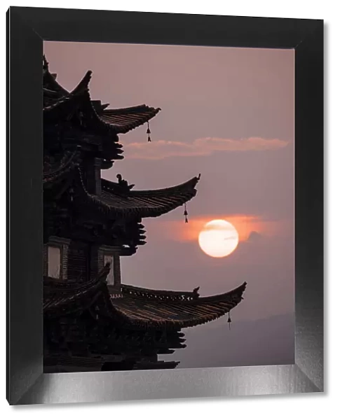Twin Dragon Bridge at sunset, Jianshui, Yunnan Province, China