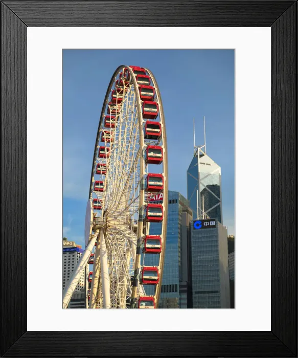 Framed Print : Observation Wheel, Central, Hong Kong Island, Hong Kong