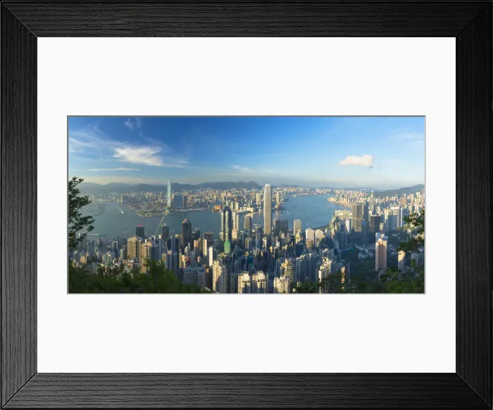 Framed Print : Skyline of Hong Kong Island and Kowloon from Victoria Peak, Hong Kong Island, Hong Kong Framed Print : Skyline of Hong Kong Island and Kowloon from Victoria Peak, Hong Kong Island, Hong Kong