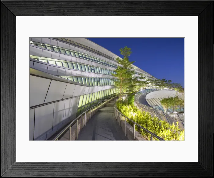 Framed Print : West Kowloon High Speed Rail Station at dusk, Kowloon, Hong Kong