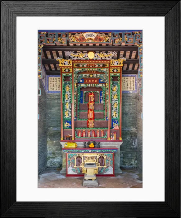 Framed Print : Altar at Kun Ting Study Hall, Ping Shan Heritage Trail, Yuen Long District, New Framed Print : Altar at Kun Ting Study Hall, Ping Shan Heritage Trail, Yuen Long District, New