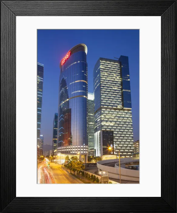 Framed Print : Entreprise Square Three at dusk, Kowloon Bay, Kowloon, Hong Kong Framed Print : Entreprise Square Three at dusk, Kowloon Bay, Kowloon, Hong Kong