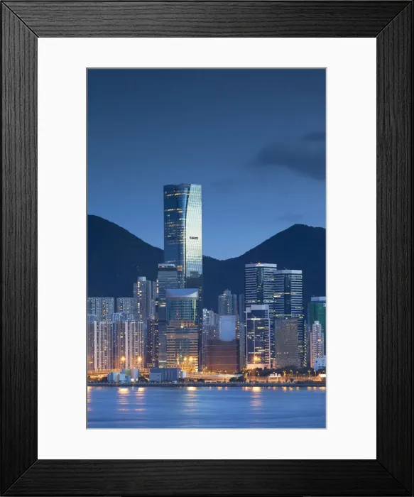 Framed Print : One Island East skyscraper and apartment blocks at dusk, Tai Koo, Hong Kong Island Framed Print : One Island East skyscraper and apartment blocks at dusk, Tai Koo, Hong Kong Island
