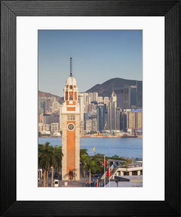 Framed Print : View of Former KCR clocktower and promenade, Tsim Sha Tsui, Kowloon, Hong Kong Framed Print : View of Former KCR clocktower and promenade, Tsim Sha Tsui, Kowloon, Hong Kong