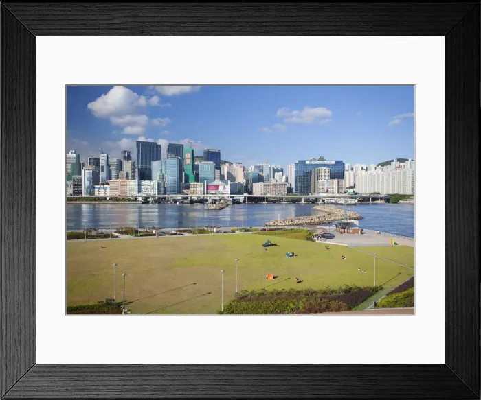 Framed Print : Runway Park on old Kai Tak airport and skyscrapers of Kwun Tong, Kai Tak, Kowloon Framed Print : Runway Park on old Kai Tak airport and skyscrapers of Kwun Tong, Kai Tak, Kowloon