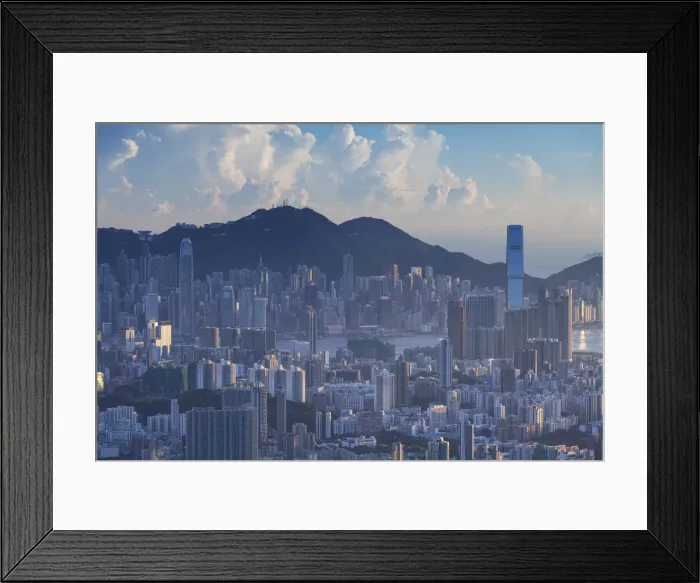 Framed Print : View of Kowloon and Hong Kong Island, Hong Kong Framed Print : View of Kowloon and Hong Kong Island, Hong Kong