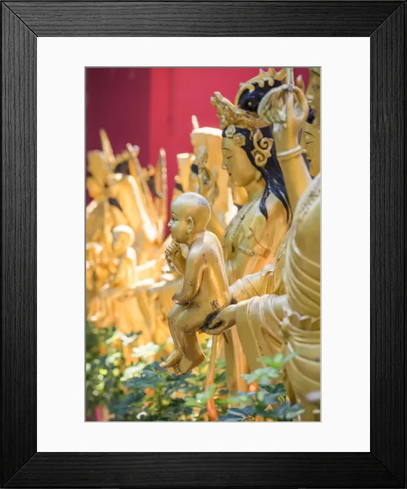 Framed Print : Buddha statues at Ten Thousand Buddhas Monastery, Shatin, New Territories, Hong Kong Framed Print : Buddha statues at Ten Thousand Buddhas Monastery, Shatin, New Territories, Hong Kong