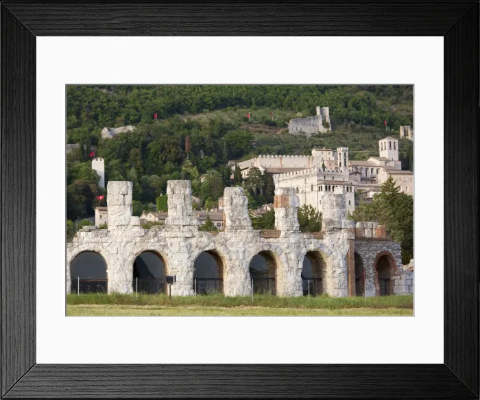 Framed Print : Italy, Umbria, perugia district, Gubbio, Roman amphitheater Framed Print : Italy, Umbria, perugia district, Gubbio, Roman amphitheater
