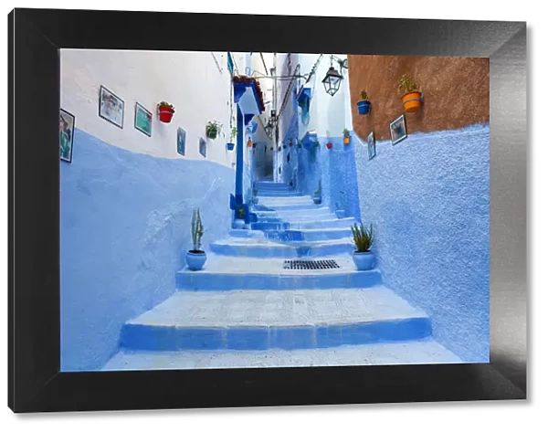 North Africa, Morocco, Chefchaouen district. Details of the city