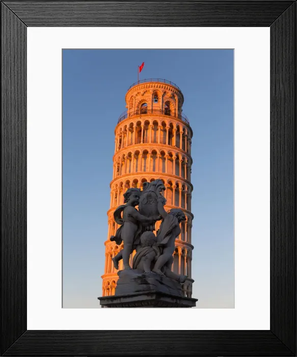 Framed Print : Europe, Italy, Tuscany, Pisa. Leaning Tower at sunset Framed Print : Europe, Italy, Tuscany, Pisa. Leaning Tower at sunset