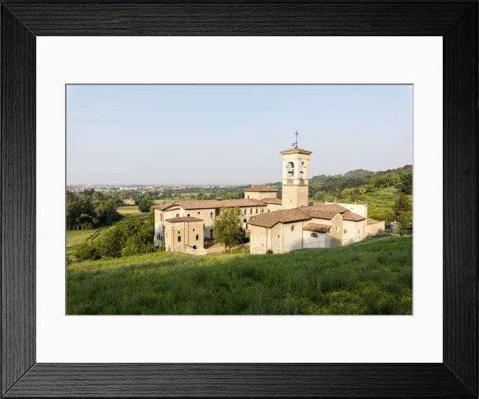 Framed Print : The ancient monastery of Astino surrounded by green hills, Longuelo, Province of Bergamo Framed Print : The ancient monastery of Astino surrounded by green hills, Longuelo, Province of Bergamo