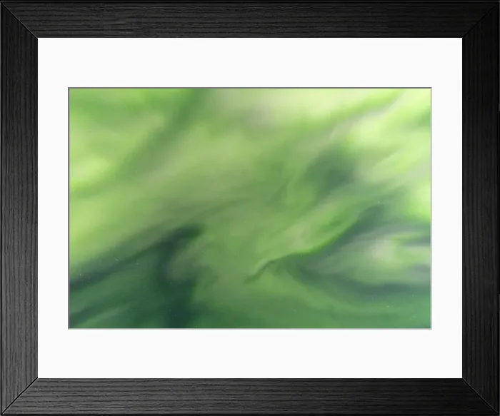 Framed Print : Details of the green lights of the Aurora Borealis in the polar arctic night Senja Tromso Norway Europe
