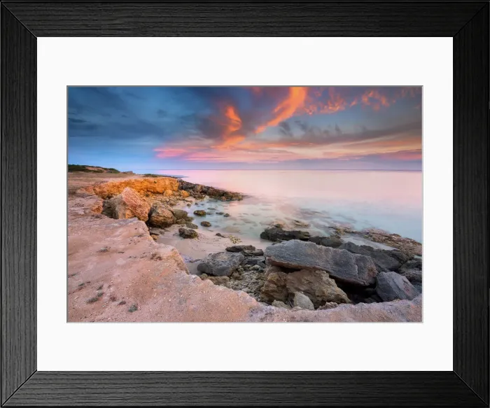 Framed Print : Dune of Campomarino di Maruggio at Sunset, Taranto province, Apulia, Italy Framed Print : Dune of Campomarino di Maruggio at Sunset, Taranto province, Apulia, Italy