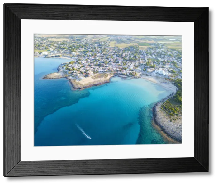 Framed Print : Marina di Pulsano aerial view, Taranto province, Apulia, Salento, Italy Framed Print : Marina di Pulsano aerial view, Taranto province, Apulia, Salento, Italy