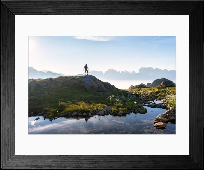 Framed Print : The photographer, Adamello Brenta Natural park in Trentino alto Adige, Italy Framed Print : The photographer, Adamello Brenta Natural park in Trentino alto Adige, Italy