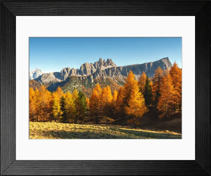 Framed Print : Lastoi de Formin in autumn season, Cortina d Ampezzo, Veneto, Italy Framed Print : Lastoi de Formin in autumn season, Cortina d Ampezzo, Veneto, Italy