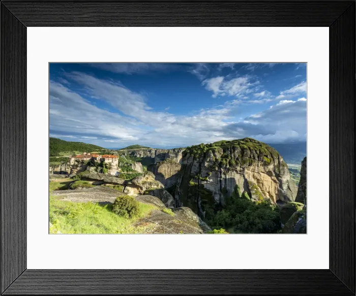 Framed Print : Orthodox Monastery and rock boulders in Meteora near Kalambaka, Thessaly, Greece Framed Print : Orthodox Monastery and rock boulders in Meteora near Kalambaka, Thessaly, Greece