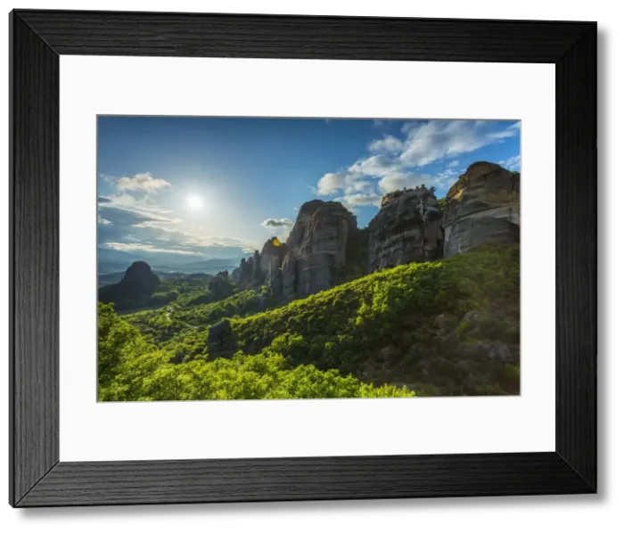 Framed Print : Rock boulders in Meteora near Kalambaka, Thessaly, Greece