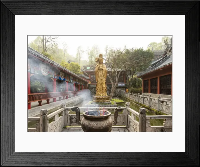 Framed Print : Hongfu Temple, Qianling Mountain, Guiyang, Guizhou, China Framed Print : Hongfu Temple, Qianling Mountain, Guiyang, Guizhou, China