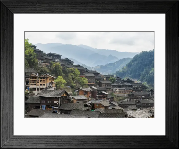 Framed Print : Xijiang Thousand Houses Miao Village, Guizhou, China