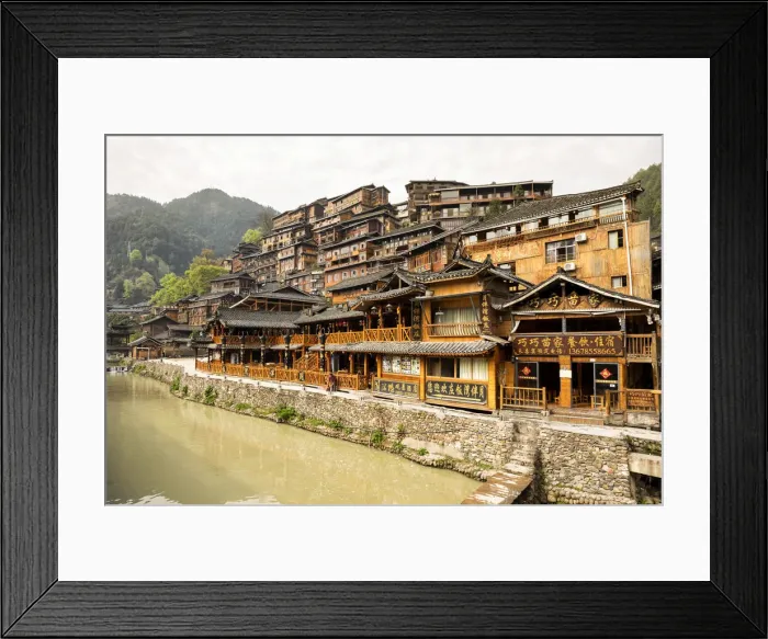Framed Print : Xijiang Thousand Houses Miao Village, Guizhou, China Framed Print : Xijiang Thousand Houses Miao Village, Guizhou, China