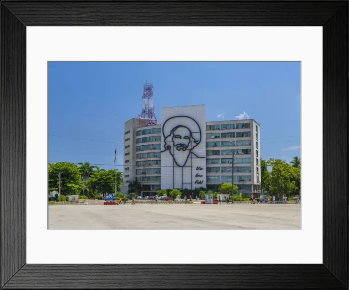 Framed Print : Memorial of Camilo Cienfuegos on the Ministries of the Interior and Communication