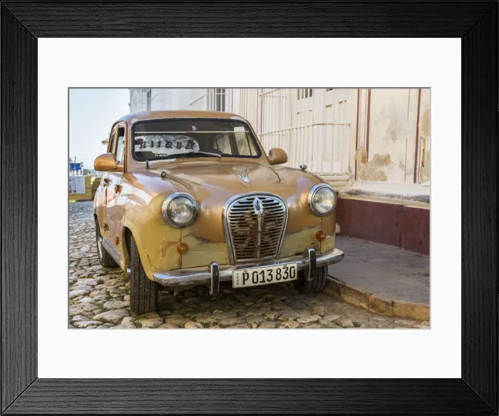 Framed Print : Classic American vintage car in Trinidad, Trinidad and Sancti Spiritus Province, Cuba