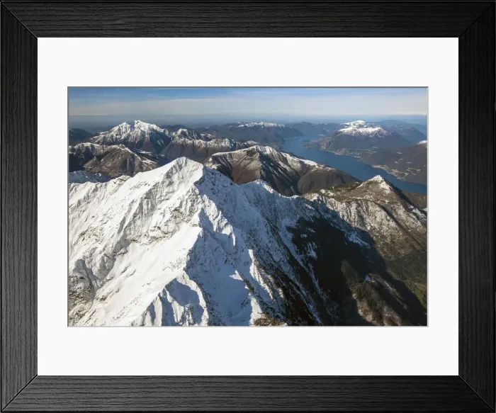 Framed Print : Aerial picture of Mount Legnone with Grigne and the Como Lake. Alto Lario. Lombardy Framed Print : Aerial picture of Mount Legnone with Grigne and the Como Lake. Alto Lario. Lombardy