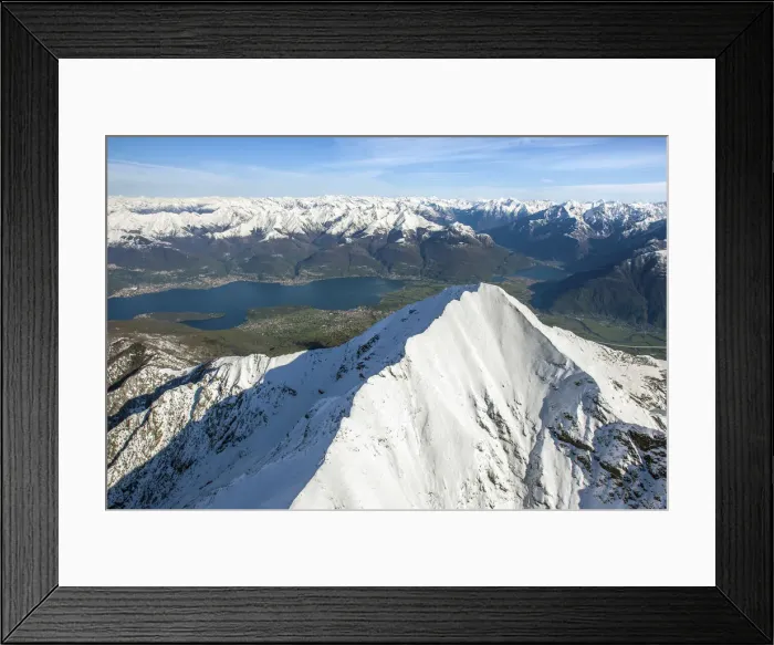 Framed Print : Aerial picture with Mount Legnone in close-up and Alto Lario that intersects Valtellina Framed Print : Aerial picture with Mount Legnone in close-up and Alto Lario that intersects Valtellina