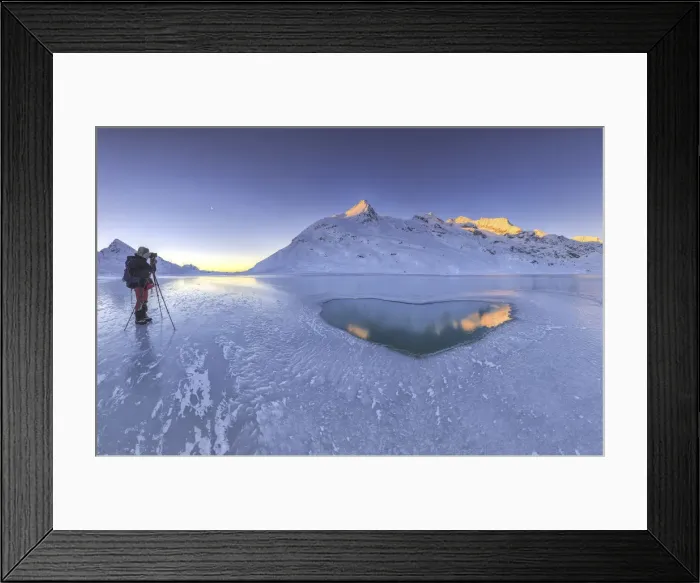 Framed Print : Lake Bianco, Bernina. Canton of Graubunden. Engadine. Switzerland. Europe