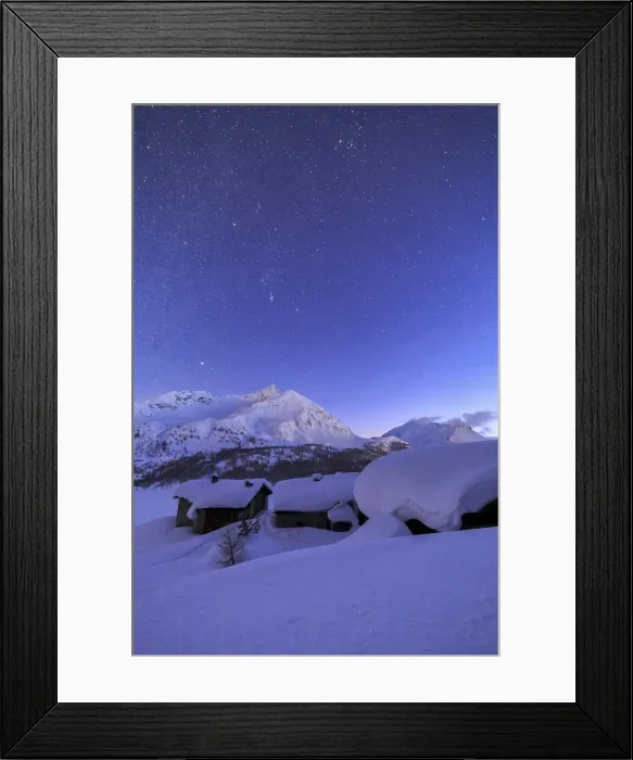 Framed Print : The stars shine above Spluga, Maloja Pass. Engadine. Switzerland. Europe Framed Print : The stars shine above Spluga, Maloja Pass. Engadine. Switzerland. Europe