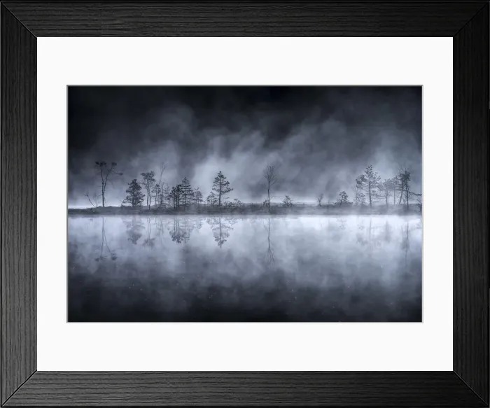 Framed Print : The sun illuminates the fog that envelops the peat bog of Pian di Gembro Framed Print : The sun illuminates the fog that envelops the peat bog of Pian di Gembro
