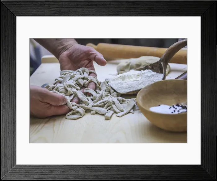 Framed Print : Pizzoccheri ready for cooking. Lombardy. Italy. Europe Framed Print : Pizzoccheri ready for cooking. Lombardy. Italy. Europe