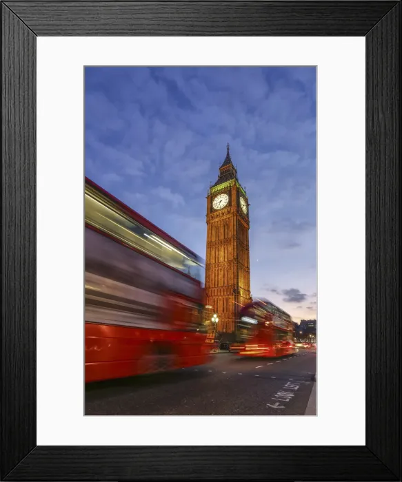 Framed Print : Typical double decker bus and Big Ben. London England Framed Print : Typical double decker bus and Big Ben. London England