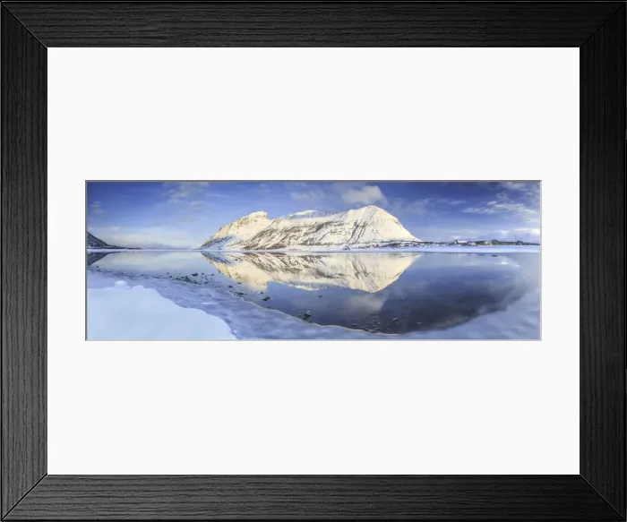 Framed Print : Steiropollen lake at sunrise. Lofoten Islands Northern Norway Europe Framed Print : Steiropollen lake at sunrise. Lofoten Islands Northern Norway Europe