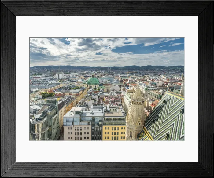 Framed Print : Vienna, Austria, Europe. View of Vienna from South Tower of the Saint Stephen s Framed Print : Vienna, Austria, Europe. View of Vienna from South Tower of the Saint Stephen s