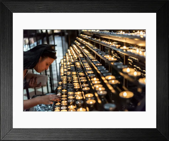 Framed Print : Vienna, Austria, Europe. Candles in the Saint Stephens Cathedral Framed Print : Vienna, Austria, Europe. Candles in the Saint Stephens Cathedral