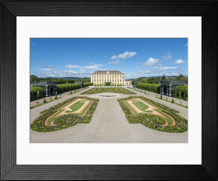 Framed Print : Vienna, Austria, Europe. The Schaonbrunn Palace and the Garden on the Cellar Privy Framed Print : Vienna, Austria, Europe. The Schaonbrunn Palace and the Garden on the Cellar Privy