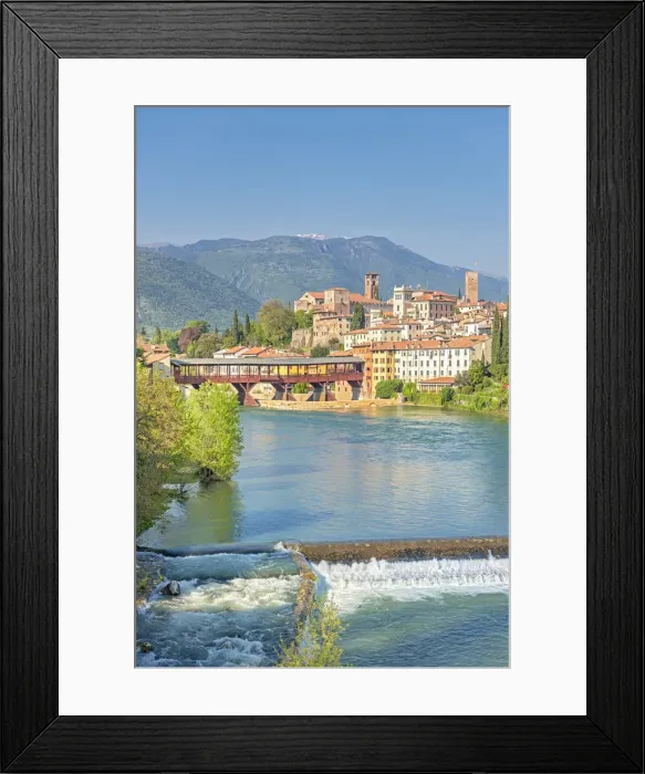 Framed Print : Bassano del Grappa, Vicenza province, Veneto, Italy View of the medieval town of Bassano Framed Print : Bassano del Grappa, Vicenza province, Veneto, Italy View of the medieval town of Bassano
