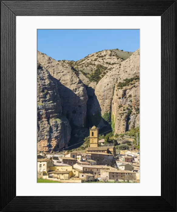 Framed Print : Aguero village, province of Huesca, Aragon, Spain Framed Print : Aguero village, province of Huesca, Aragon, Spain