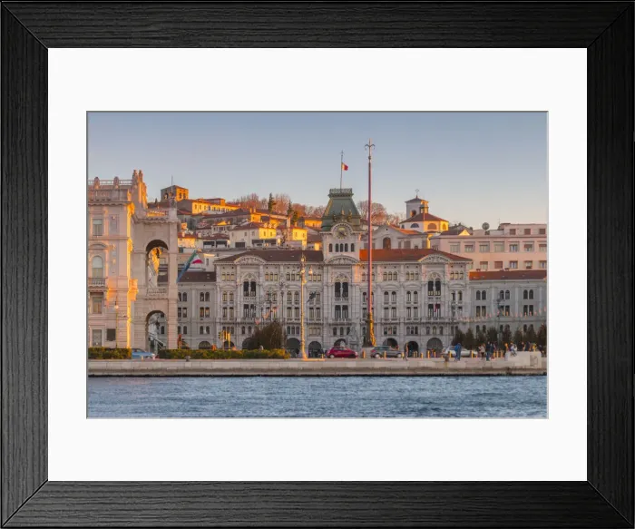 Framed Print : The city hall in Unita d Italia square in Trieste at sunset Framed Print : The city hall in Unita d Italia square in Trieste at sunset
