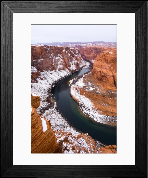Framed Print : Horseshoe Bend in winter season, Glen Canyon Recreation Area, Page, Arizona, Usa Framed Print : Horseshoe Bend in winter season, Glen Canyon Recreation Area, Page, Arizona, Usa