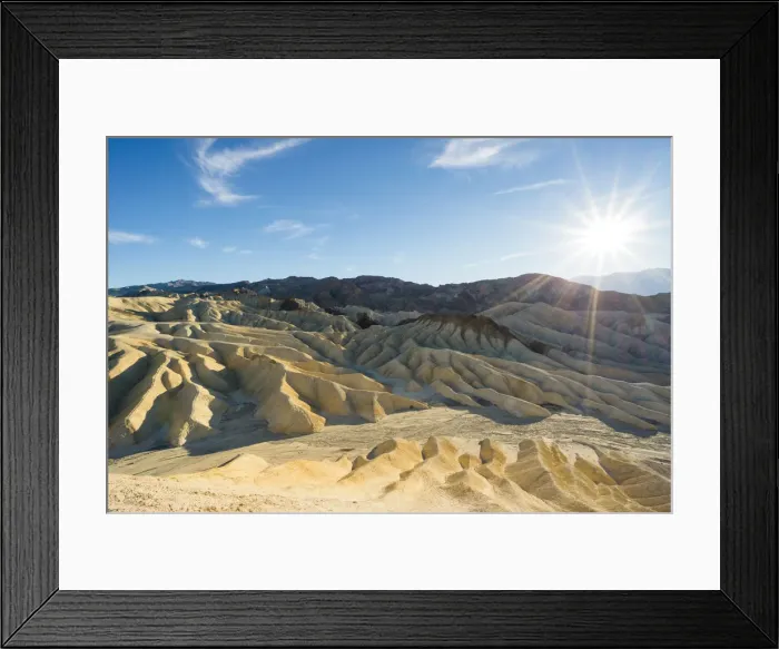 Framed Print : Landscape from Zabriskie Point, Death Valley National Park, Inyo County, California