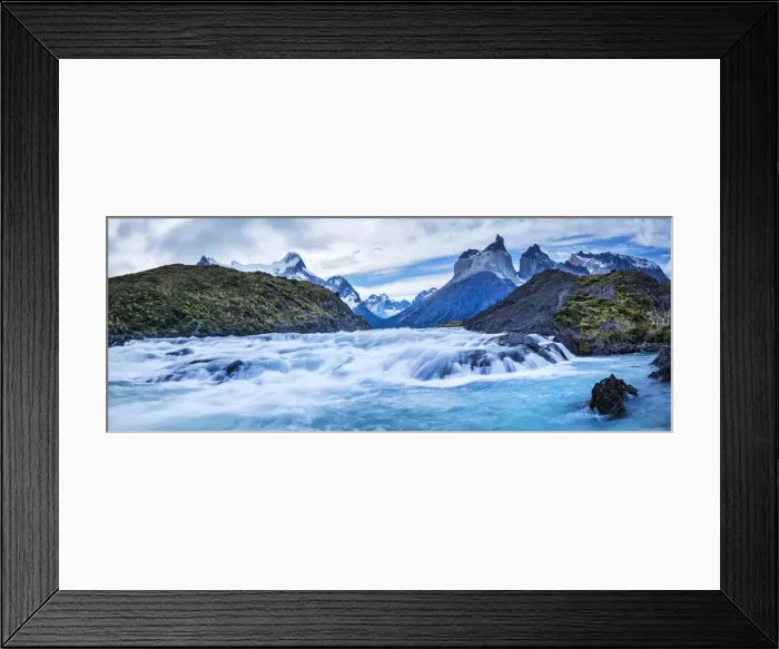Framed Print : South America, Patagonia, Chile, Torres del Paine National Park, The Salto Grande