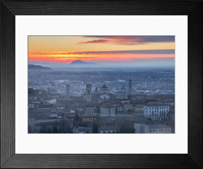 Framed Print : Bergamo upper town at dawn. Bergamo Upper Town (Citta Alta), Bergamo province, Lombardy Framed Print : Bergamo upper town at dawn. Bergamo Upper Town (Citta Alta), Bergamo province, Lombardy